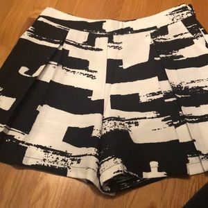 Black and white shorts